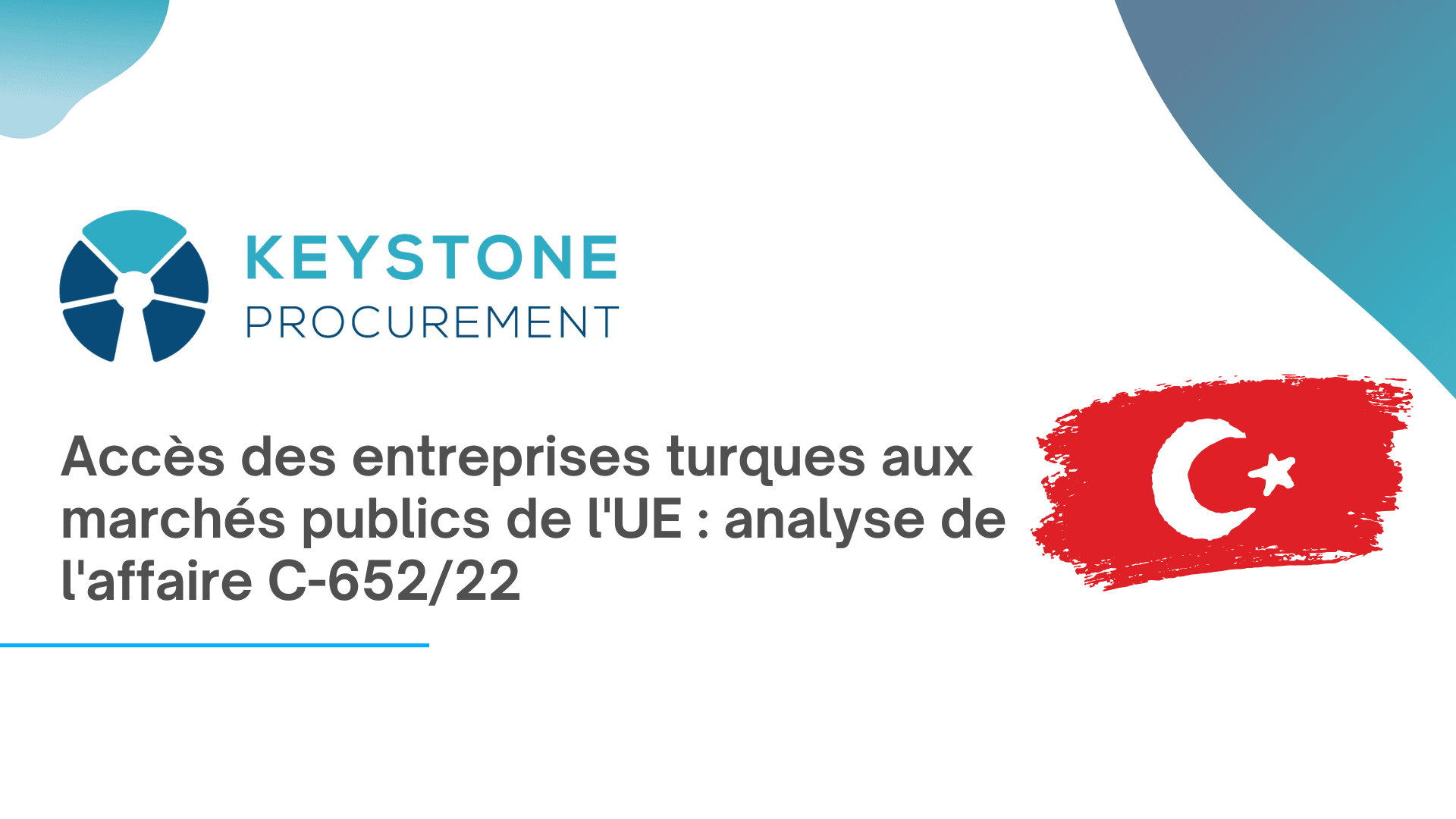 Accès Des Entreprises Turques Aux Marchés Publics De L'ue Analyse De L'affaire C 65222